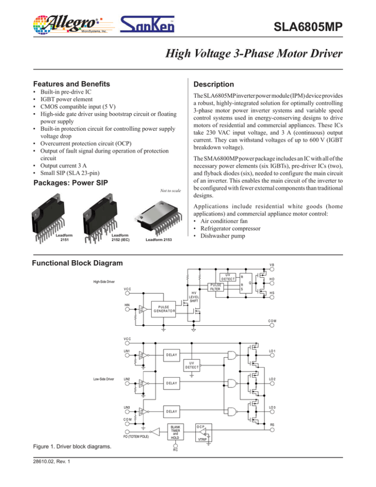datasheet for SLA6805MP by Sanken Electric Co., Ltd datasheet for SLA6805MP by Sanken Electric Co., Ltd