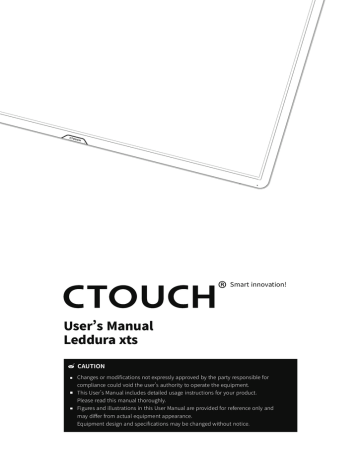 Ctouch Leddura xts User manual | Manualzz Ctouch Leddura xts User manual | Manualzz