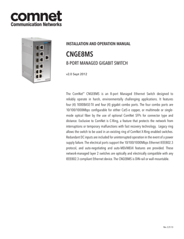 Comnet CNGE8MS manual | Manualzz Comnet CNGE8MS manual | Manualzz