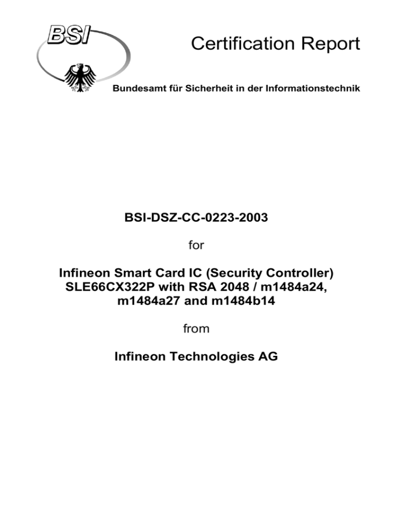 Certification Report: 0223a Certification Report: 0223a