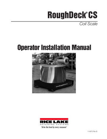 RoughDeck CS Operator Installation Manual Coil Scale ® | Manualzz