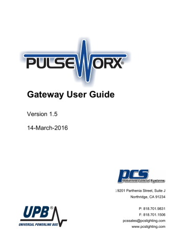 PCS PulseWorx Gateway User guide | Manualzz PCS PulseWorx Gateway User guide | Manualzz