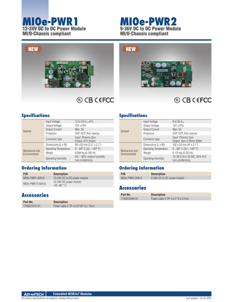 MIOe-PWR2 MIOe-PWR1 NEW 9-36V DC to DC Power Module MIOe-PWR2 MIOe-PWR1 NEW 9-36V DC to DC Power Module