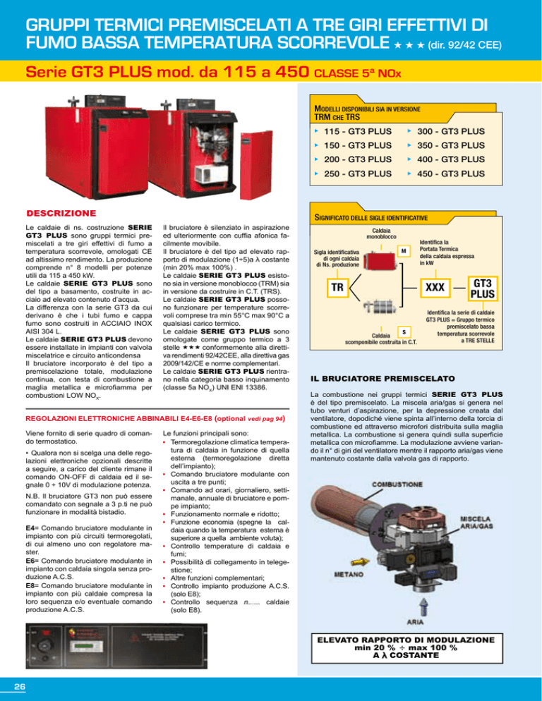 CALDAIE RAVASIO serie gt3 plus CALDAIE RAVASIO serie gt3 plus