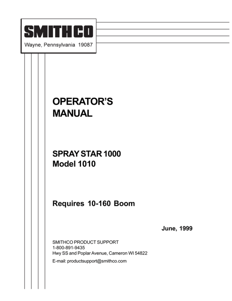 Spray Star 1010 Jun 1999 Spray Star 1010 Jun 1999
