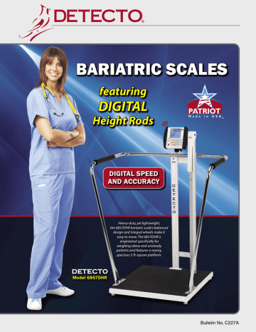 6857 6854DHR Bariatric Scale Bulletin 6857 6854DHR Bariatric Scale Bulletin