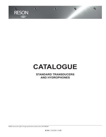 Catálogo Hidrófonos Teledyne Reson: Descargar Catálogo Hidrófonos Teledyne Reson: Descargar