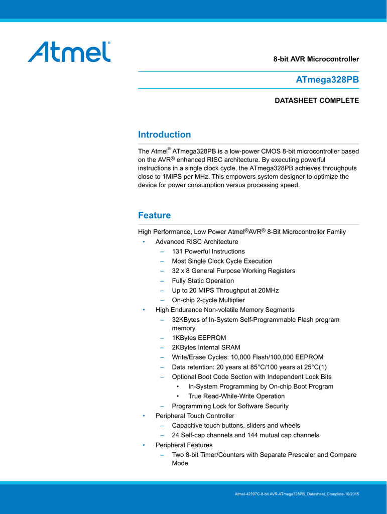 Atmega Pb Datasheet