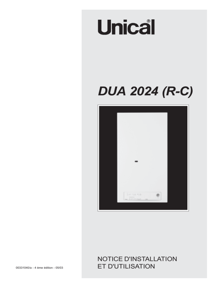 UNICAL caldaia dua 2024 FR UNICAL caldaia dua 2024 FR