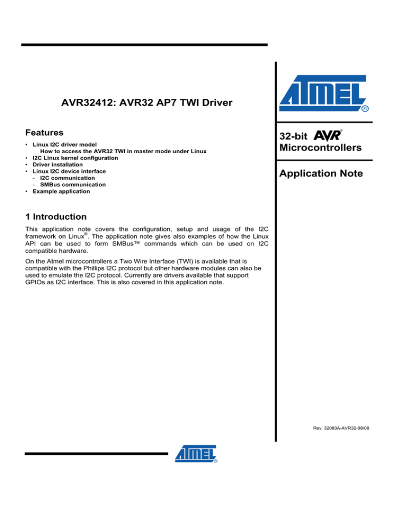 View detail for AVR32412: 32-bit AVR AP7 Linux TWI driver View detail for AVR32412: 32-bit AVR AP7 Linux TWI driver