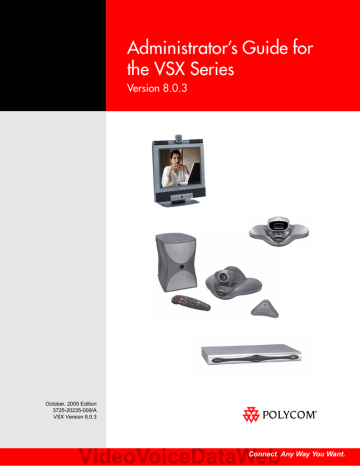 Polycom VSX 3000 Administrator's Manual | Manualzz Polycom VSX 3000 Administrator's Manual | Manualzz