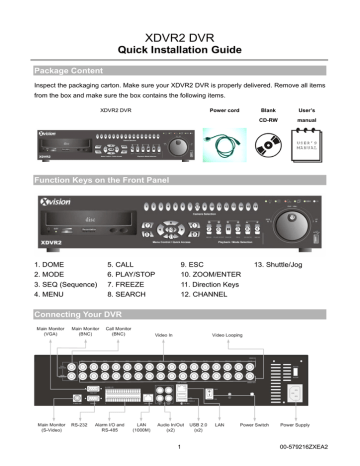 Xvision XDVR2 Quick Installation Manual | Manualzz Xvision XDVR2 Quick Installation Manual | Manualzz