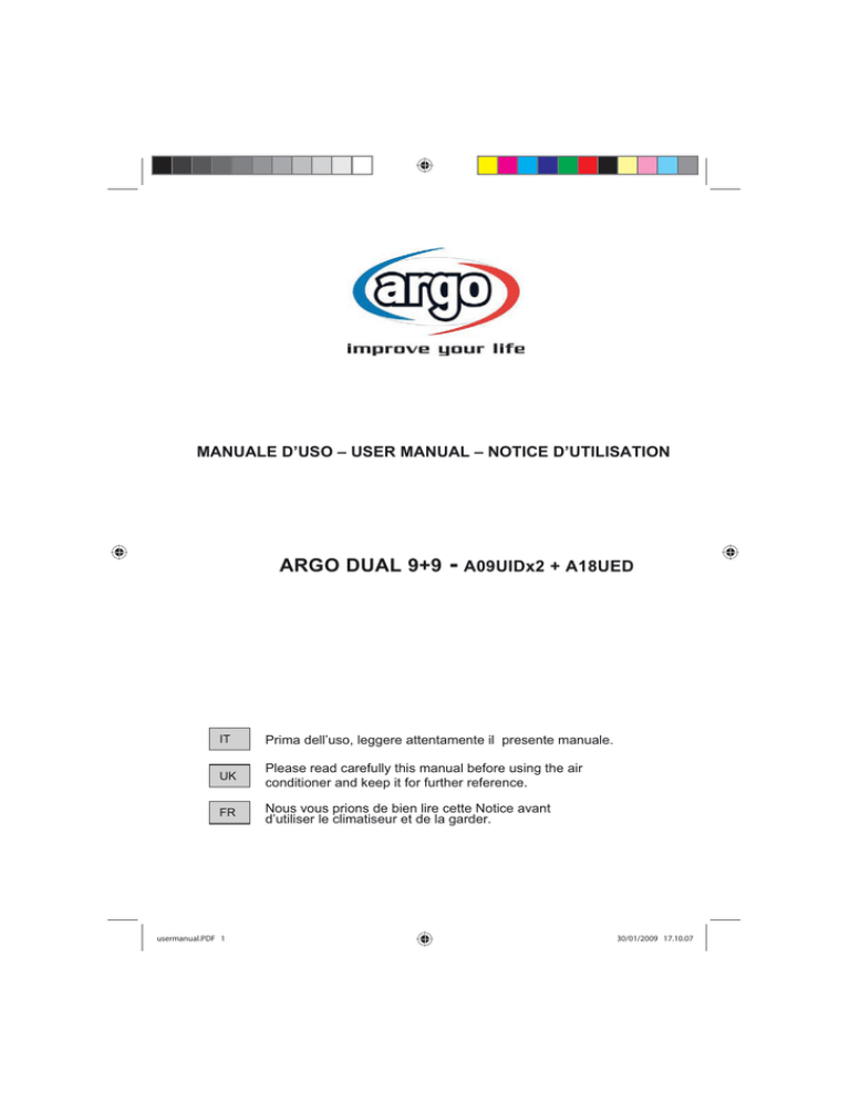 ARGO CLIMA manuale uso ARGO DUAL 9 9 ARGO CLIMA manuale uso ARGO DUAL 9 9