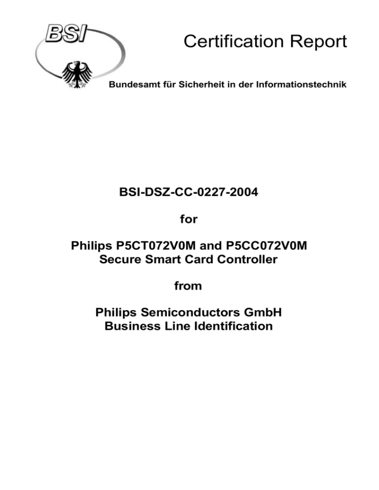 Certification Report: 0227a Certification Report: 0227a