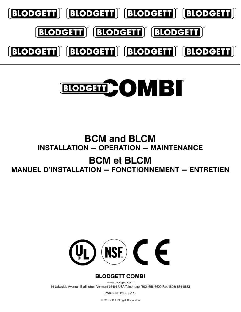 Blodgett BLMP-6E, BLCM-101E, BCM-101E, BCM-202E, BLCM-10E, BLCM-102G, BLCM-102E, BCM-102E, BLCM-101G, BLCM-23E Operating instructions Blodgett BLMP-6E, BLCM-101E, BCM-101E, BCM-202E, BLCM-10E, BLCM-102G, BLCM-102E, BCM-102E, BLCM-101G, BLCM-23E Operating instructions