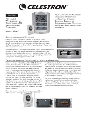 Celestron Large Format LCD Weather Station Benutzerhandbuch | Manualzz