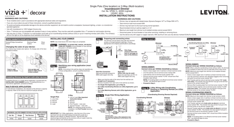 Leviton VPI06-1LZ User manual Leviton VPI06-1LZ User manual