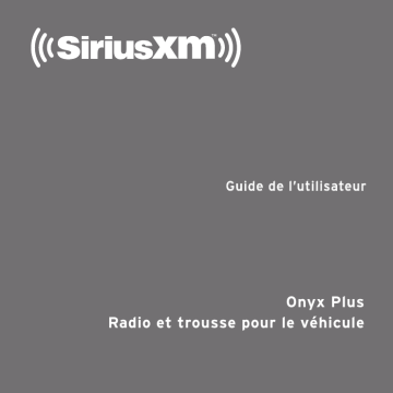 Onyx Plus Radio et trousse pour le véhicule Guide de l’utilisateur | Manualzz