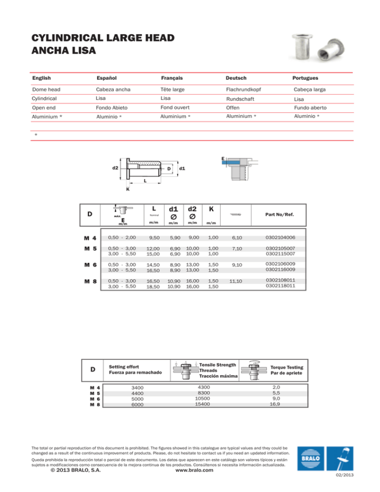 CYLINDRICAL LARGE HEAD ANCHA LISA CYLINDRICAL LARGE HEAD ANCHA LISA