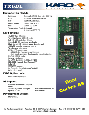 TX6DL-Datasheet TX6DL-Datasheet
