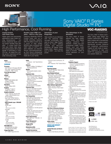 Sony VGC Sony VGC