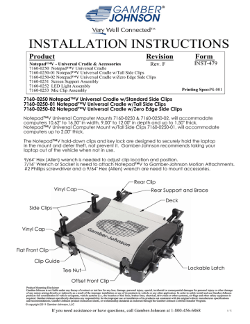7160-0250 Install 7160-0250 Install