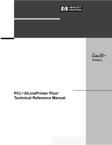 PCL-II LinePrinter Plus | Manualzz