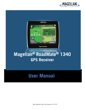Magellan RoadMate 1340 Vehicle GP User manual | Manualzz Magellan RoadMate 1340 Vehicle GP User manual | Manualzz