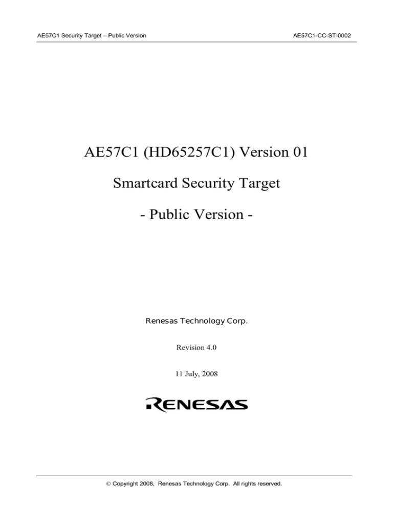 Security Target: 0489b Security Target: 0489b