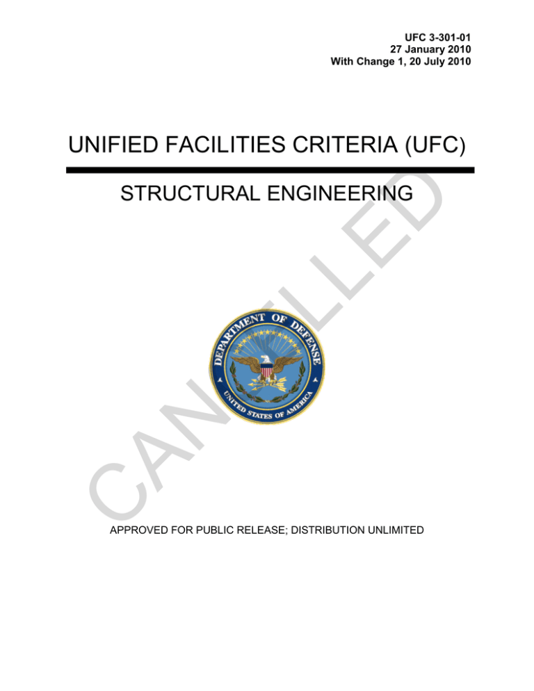 CANCELLED UNIFIED FACILITIES CRITERIA (UFC ) CANCELLED UNIFIED FACILITIES CRITERIA (UFC )