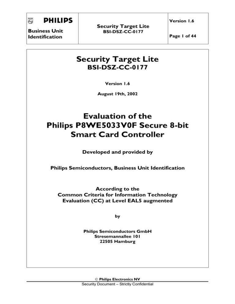 Security Target: 0177b Security Target: 0177b
