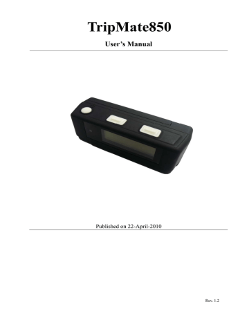 TripMate850 User’s Manual Published on 22-April-2010 TripMate850 User’s Manual Published on 22-April-2010