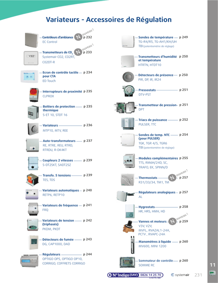 11. Variateurs - Accessoires de r gulation 11. Variateurs - Accessoires de r gulation