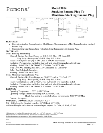 datasheet for 3014 by Pomona Electronics datasheet for 3014 by Pomona Electronics