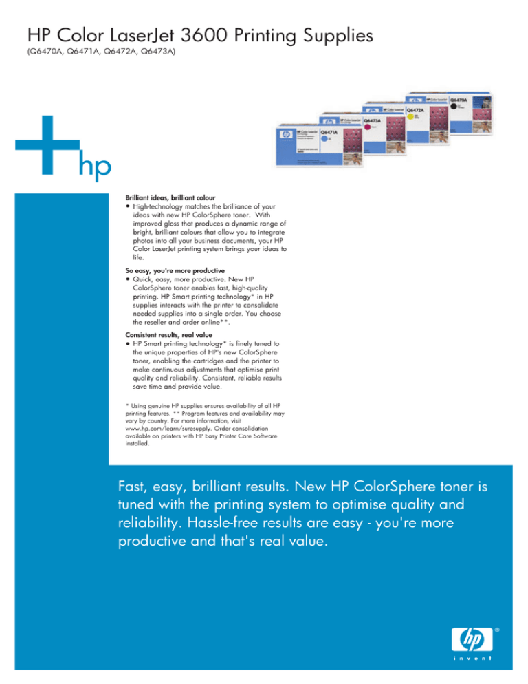 - HP CLJ 3600 Supplies - HP CLJ 3600 Supplies