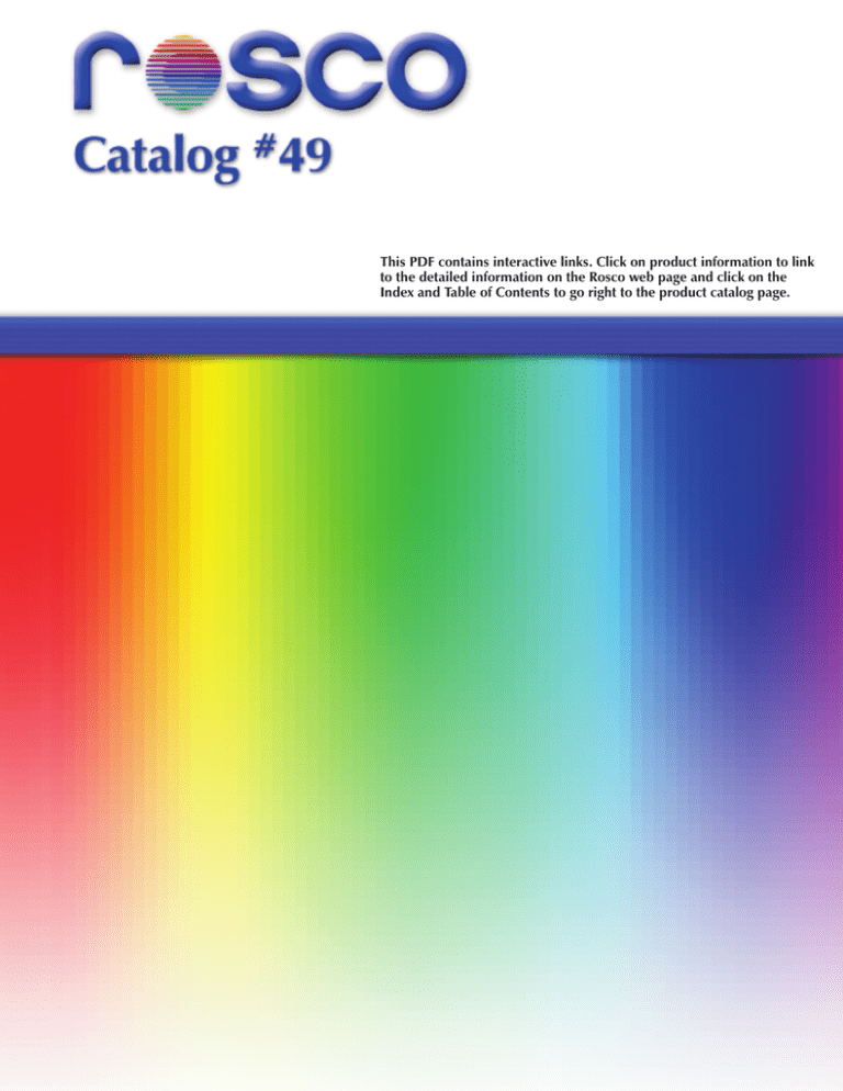 Rosco Catalog #49 Rosco Catalog #49