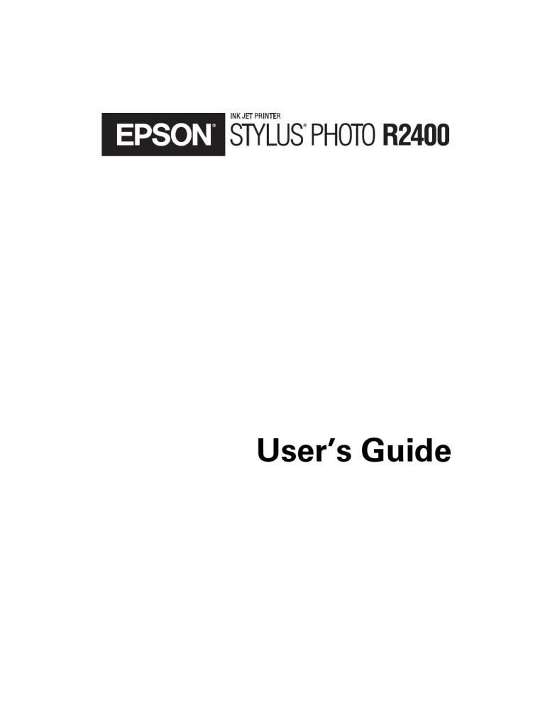 Epson 2400 User Guide Epson 2400 User Guide