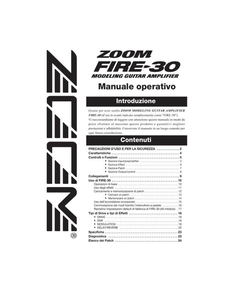 FIRE-30 Manuale Operativo (Italian) FIRE-30 Manuale Operativo (Italian)