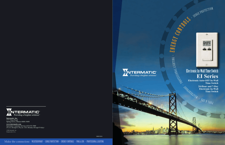 Intermatic Timers Brochure Intermatic Timers Brochure