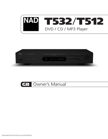 NAD T 512 Operating Instructions Manual user guide NAD T 512 Operating Instructions Manual user guide