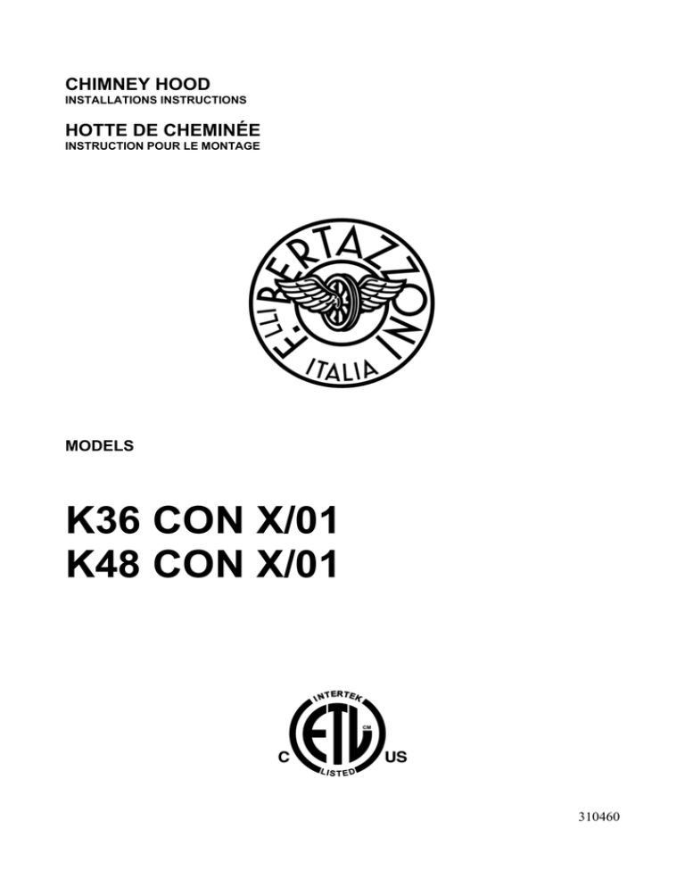 Bertazzoni K48CONX14 User guide Bertazzoni K48CONX14 User guide