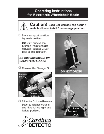 Caution! c Operating Instructions for Electronic Wheelchair Scale Caution! c Operating Instructions for Electronic Wheelchair Scale