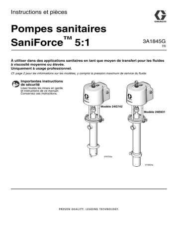 Pompes sanitaires SaniForce 5:1 ™ Pompes sanitaires SaniForce 5:1 ™