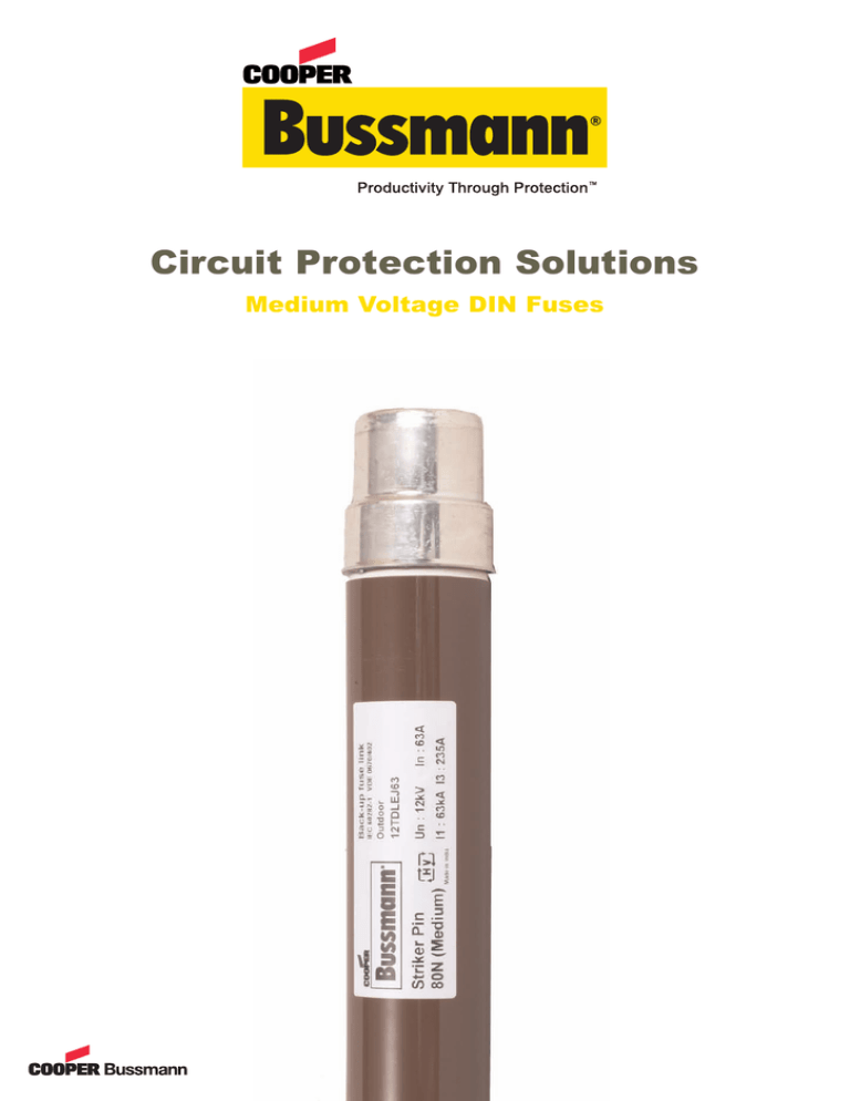 Cooper Industries Bussmann MV DIN English () Cooper Industries Bussmann MV DIN English ()