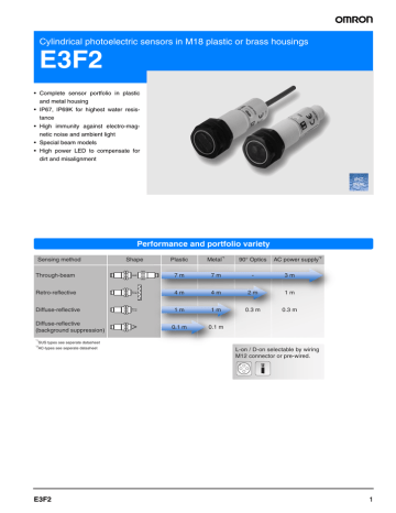 Omron E3F2 Data Sheet Manualzz