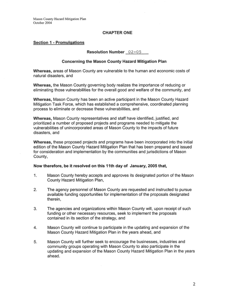 Hazard Mitigation Plan Hazard Mitigation Plan