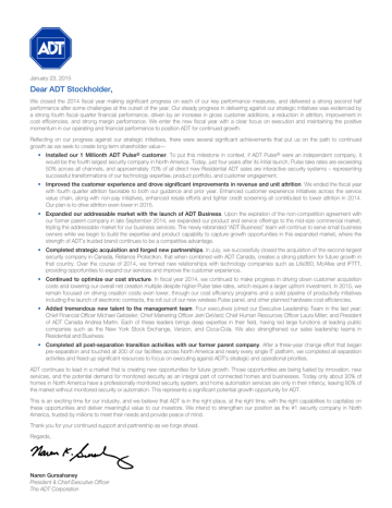 ADT 2014 Annual Report ADT 2014 Annual Report