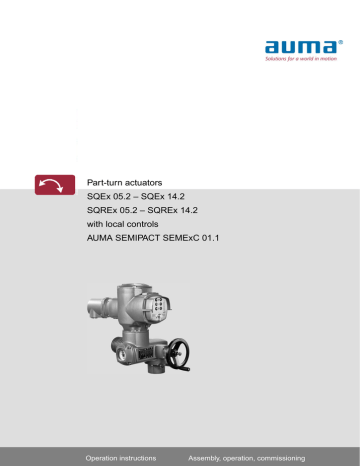 Auma Part Turn Actuators SQEx 05 2 Operating Instructions Manualzz