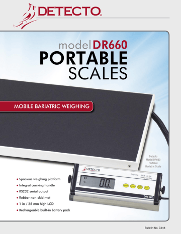 DR660 Bariatric Scale Bulletin DR660 Bariatric Scale Bulletin