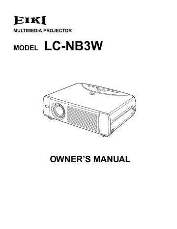 Eiki LC-NB3W Manual Eiki LC-NB3W Manual